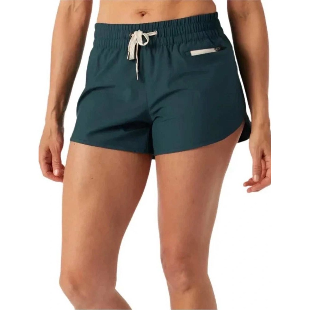 Vuori Clementine Shorts Womens S Dark Teal Green Athletic Running Drawstring